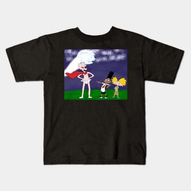 Captain Shortman Kids T-Shirt by Bridge_the_Ink